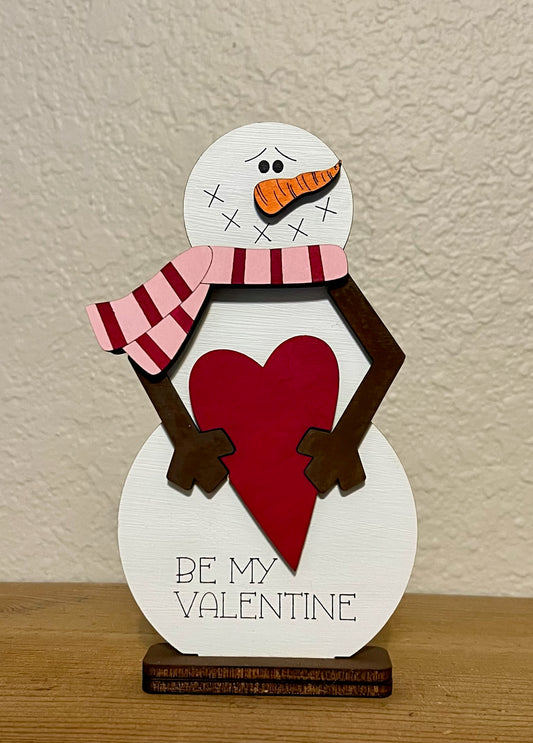 Valentine Snowman shelf sitter