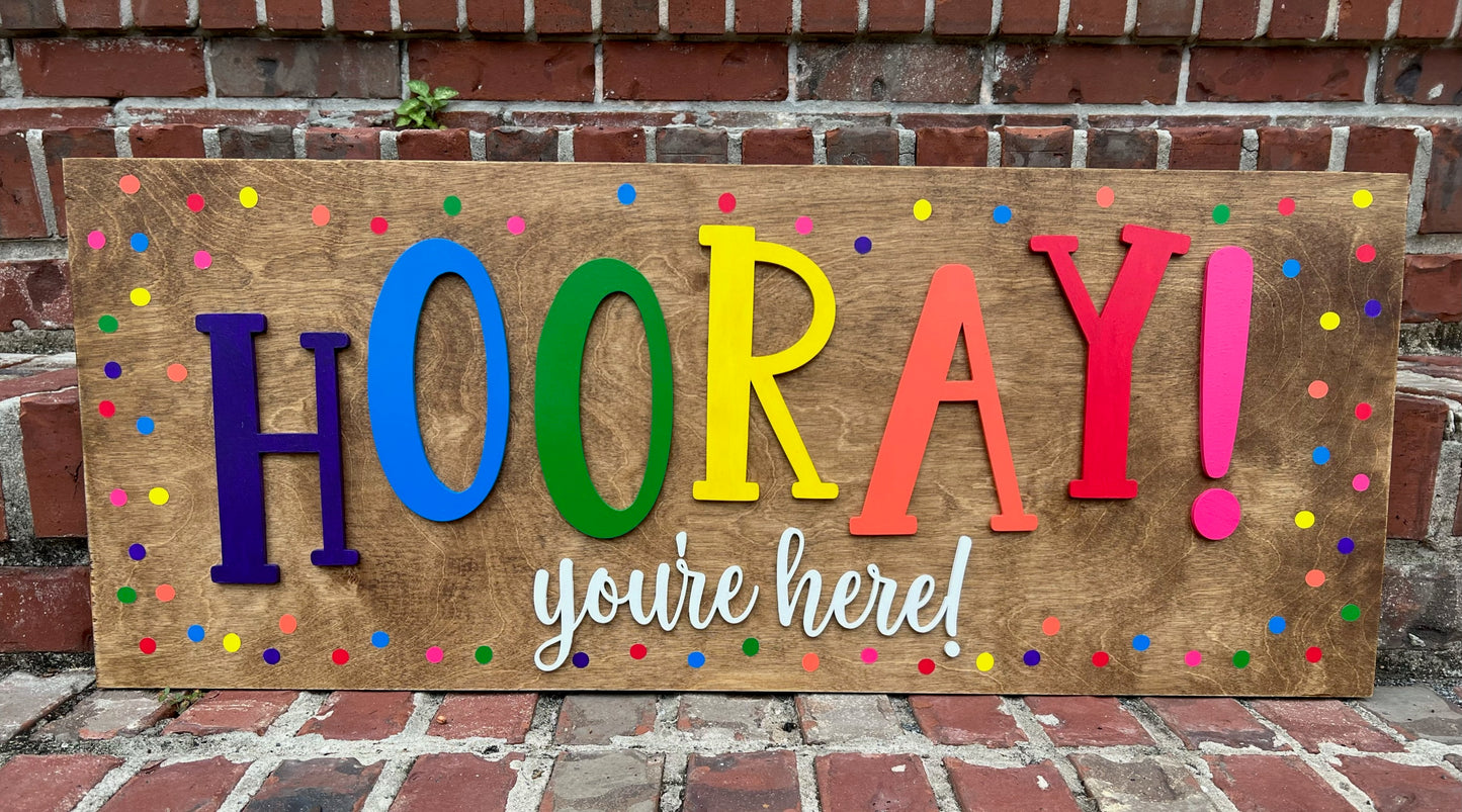 Hooray! You're here sign