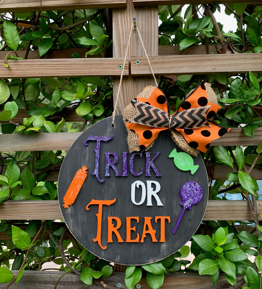 Halloween Trick or Treat/Out of Candy 2-Sided Door Hanger