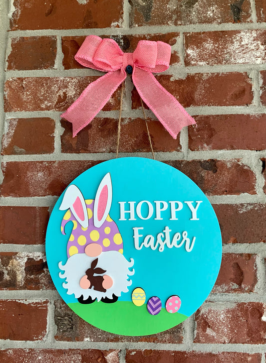 Gnome Hoppy Easter Door Hanger