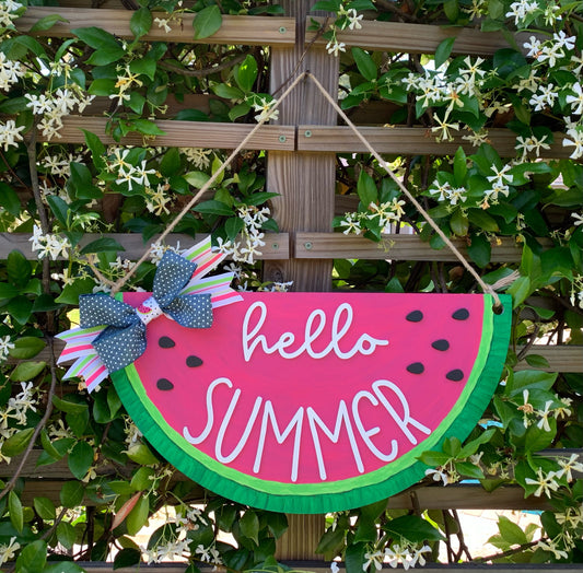 Hello 18.5" Summer Door Hanger